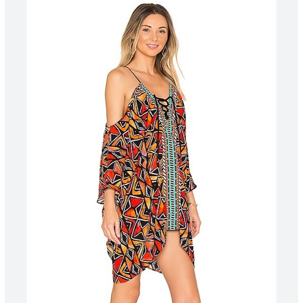 Nanette Lepore Mozambique Cold Shoulder Swim‎ Coverup Tribal